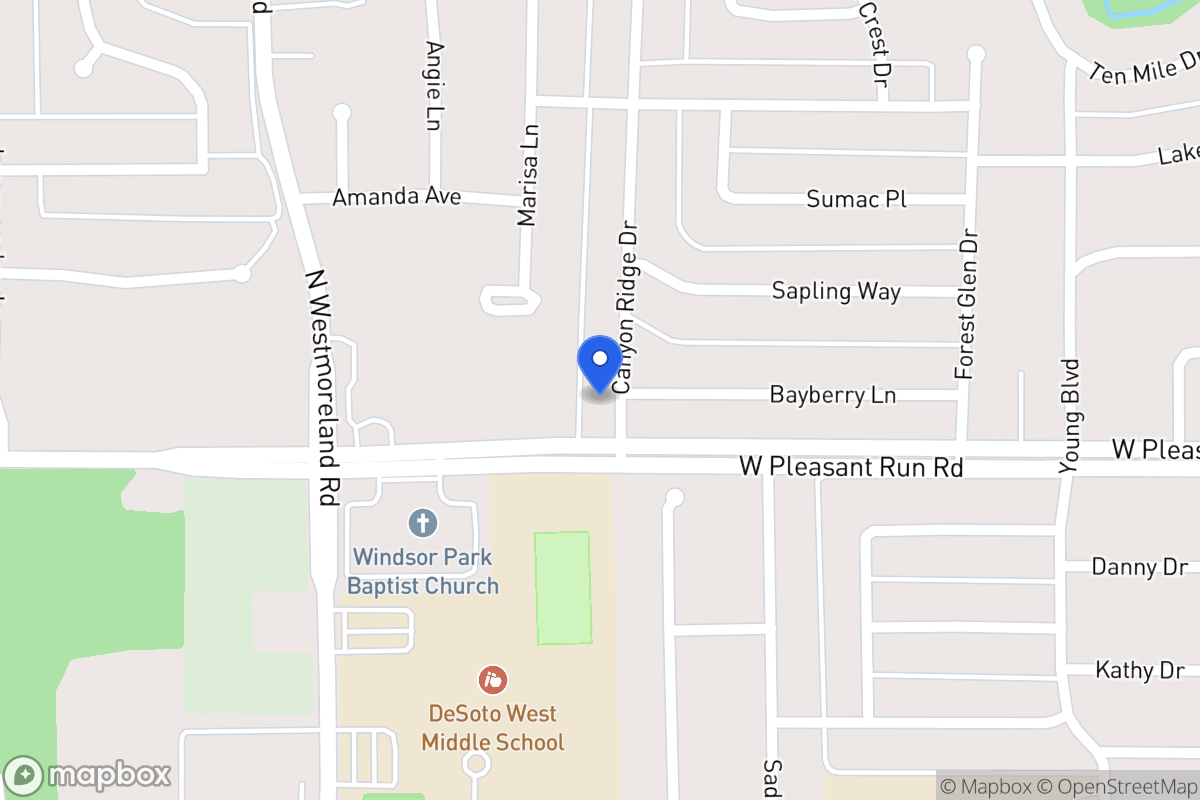 Map of 905 Canyon Ridge Dr