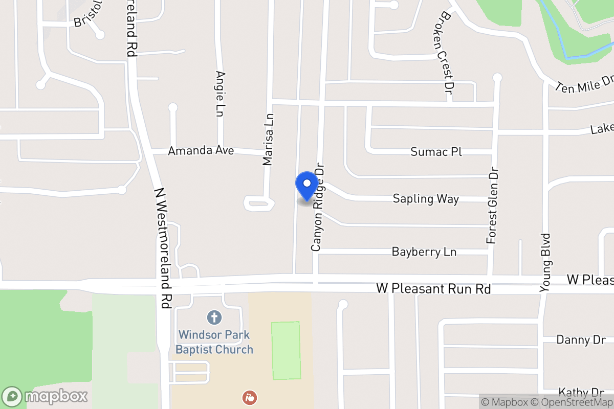 Map of 921 Canyon Ridge Dr