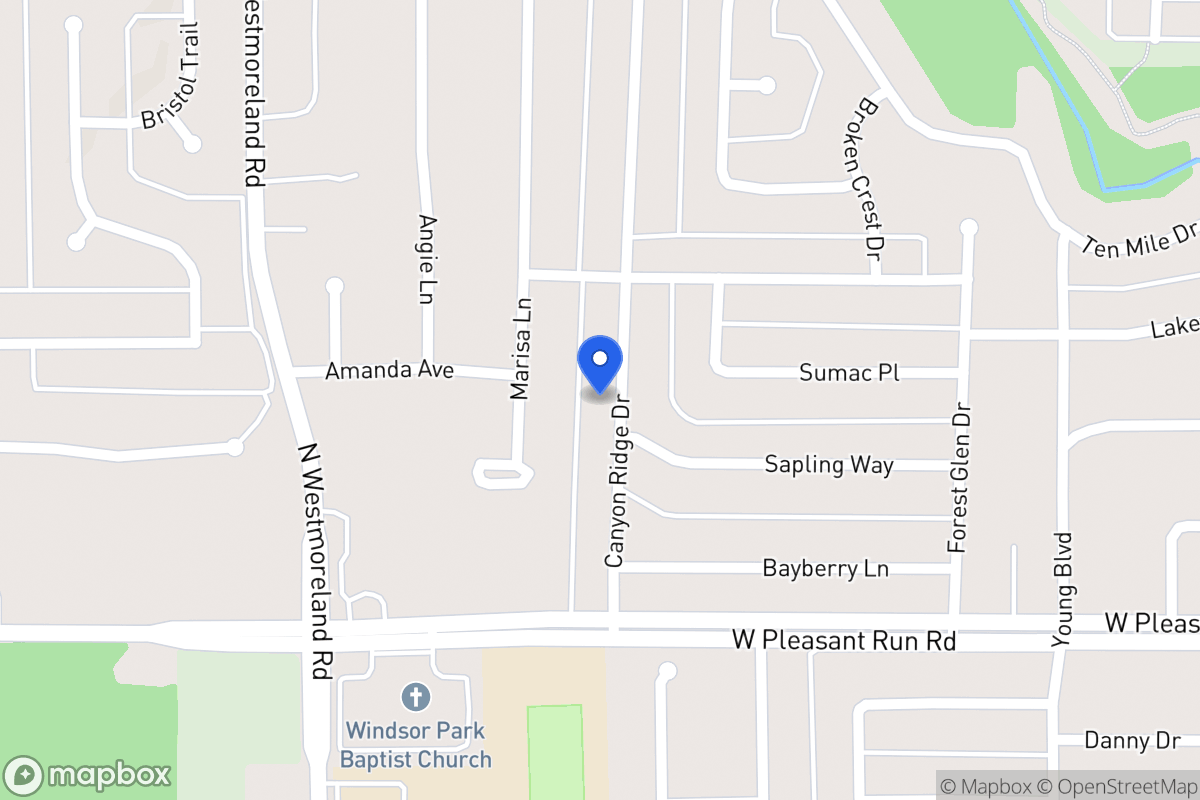 Map of 933 Canyon Ridge Dr