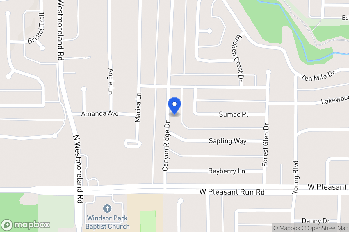 Map of 936 Canyon Ridge Dr
