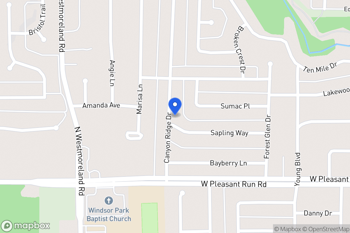 Map of 932 Canyon Ridge Dr