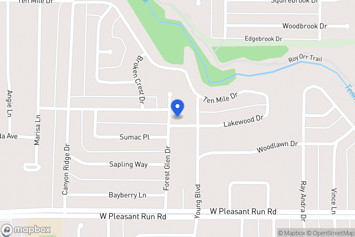 Map of 1000 Forest Glen Dr