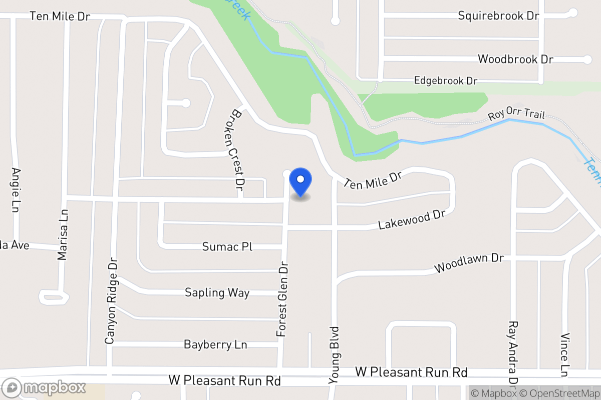 Map of 1004 Forest Glen Dr