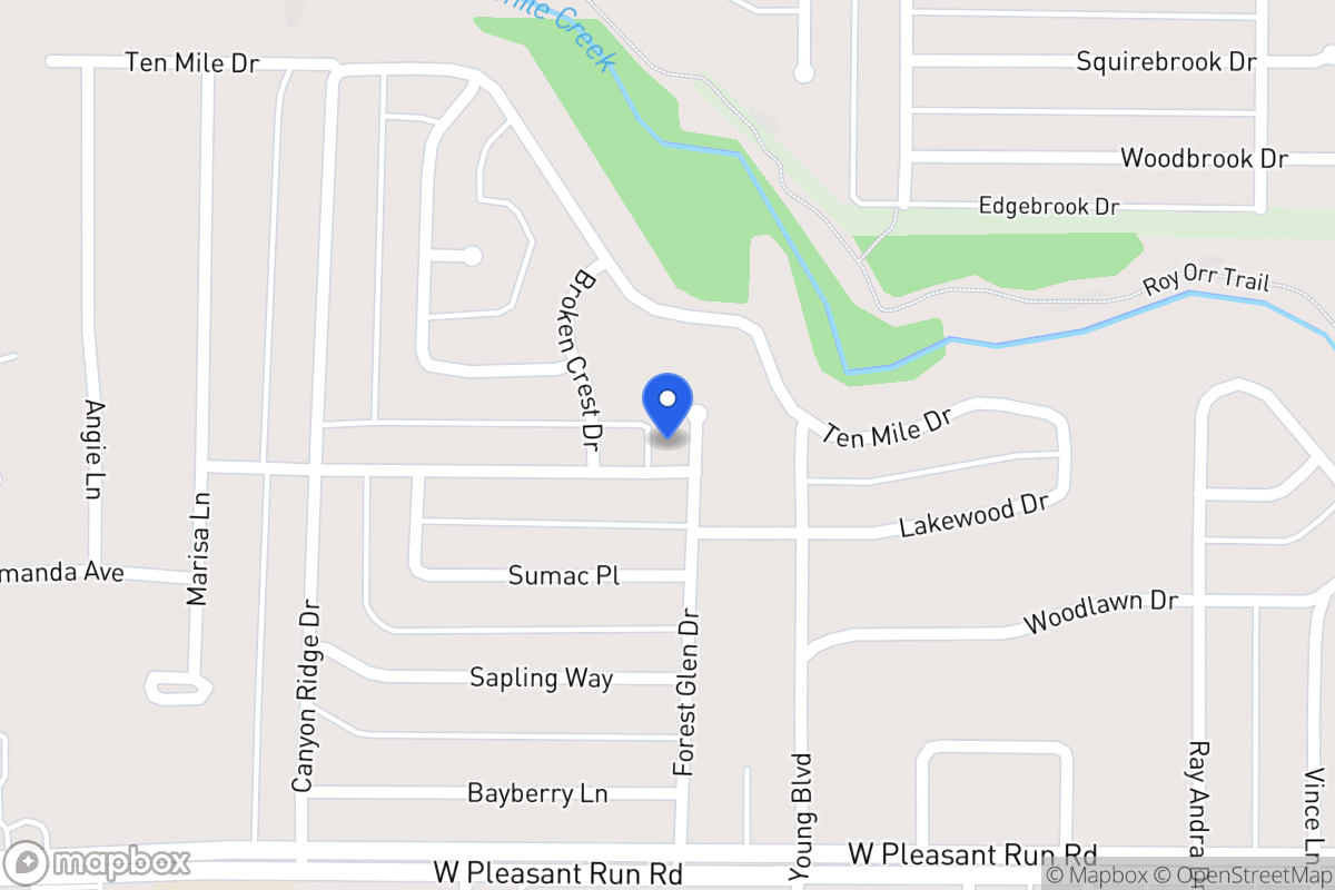 Map of 1009 Forest Glen Dr