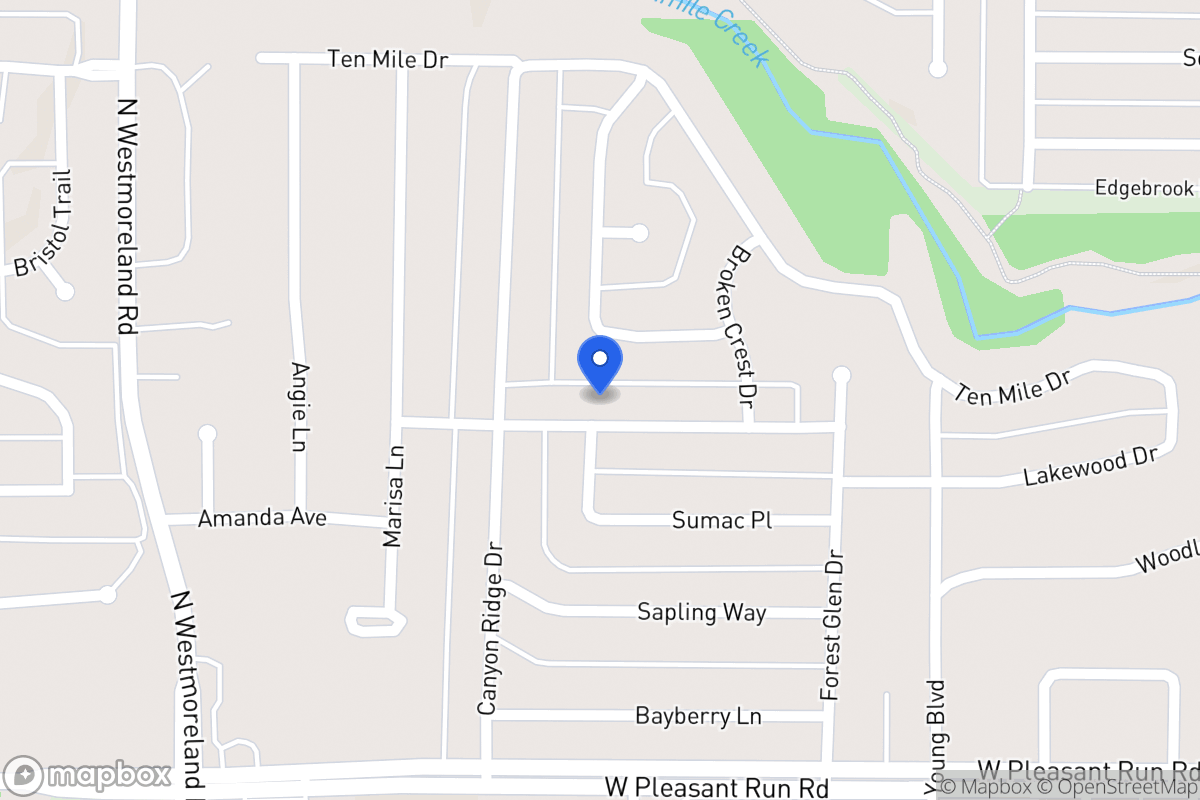 Map of 601 Hidden Brooke Dr