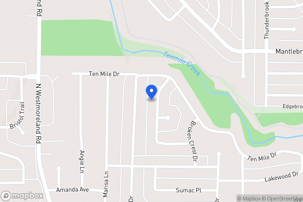 Map of 1109 Rising Ridge Dr