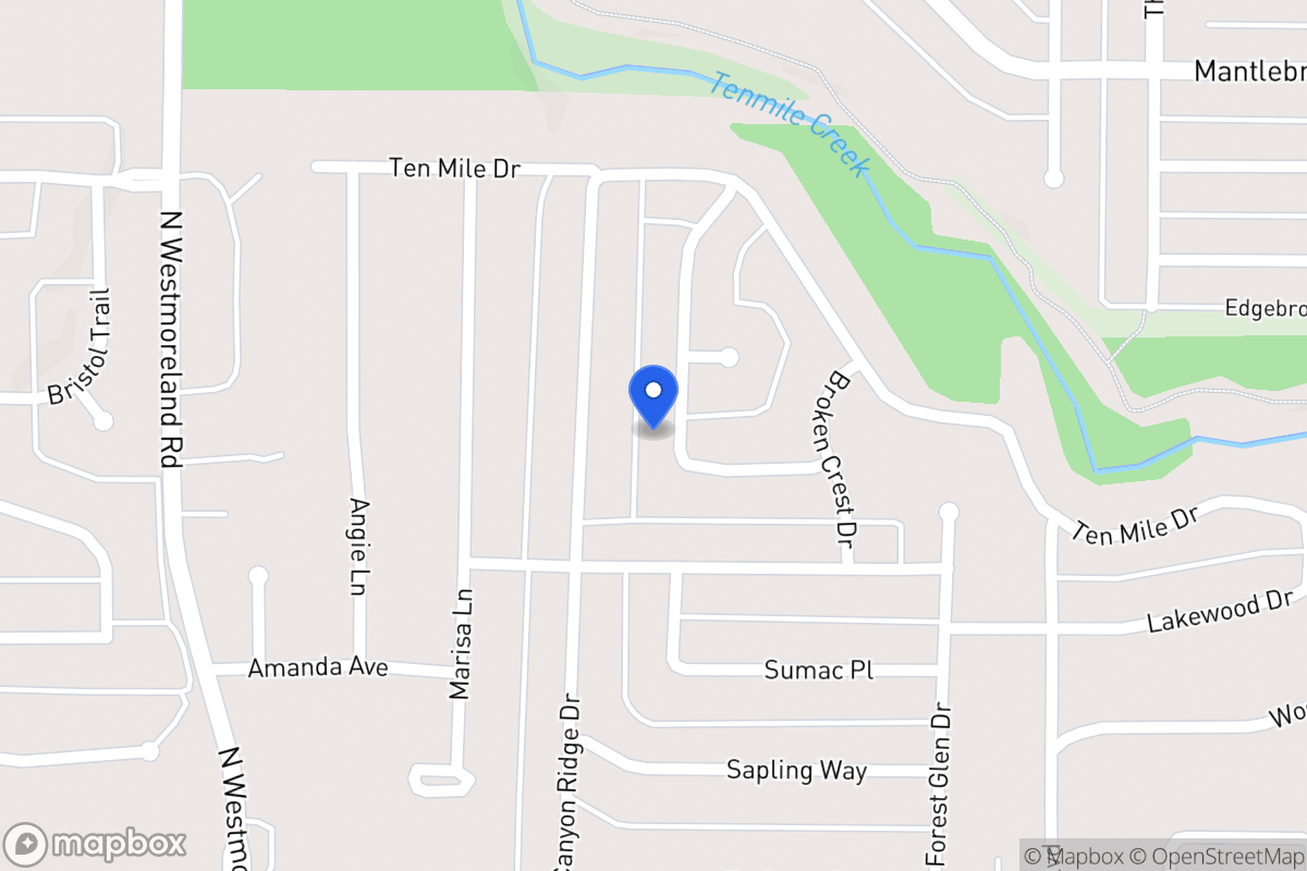 Map of 1005 Rising Ridge Dr