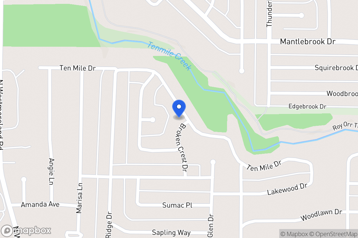 Map of 1025 Broken Crest Dr