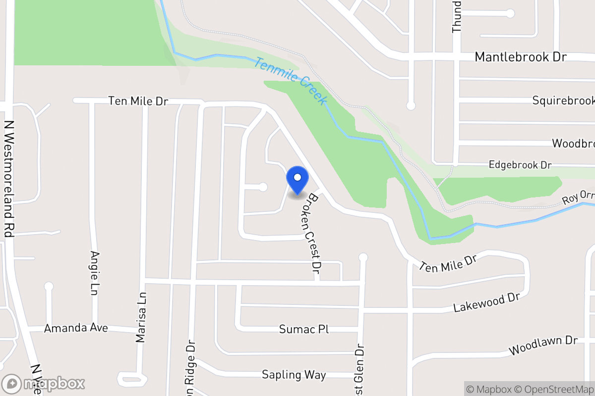Map of 1019 Broken Crest Dr