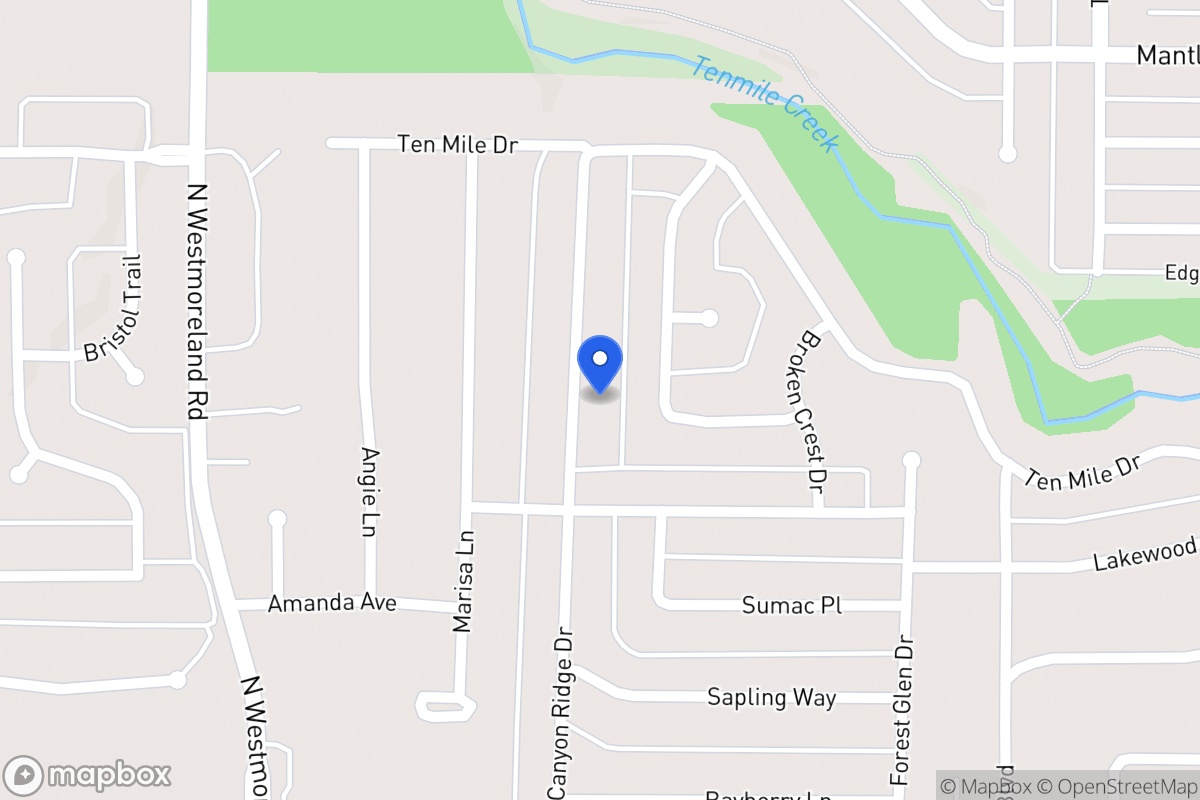 Map of 1012 Canyon Ridge Dr