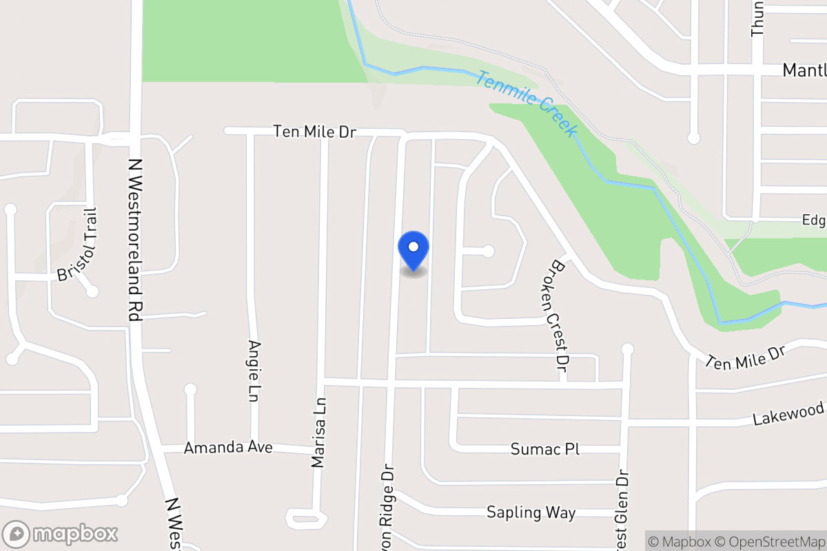 Map of 1020 Canyon Ridge Dr