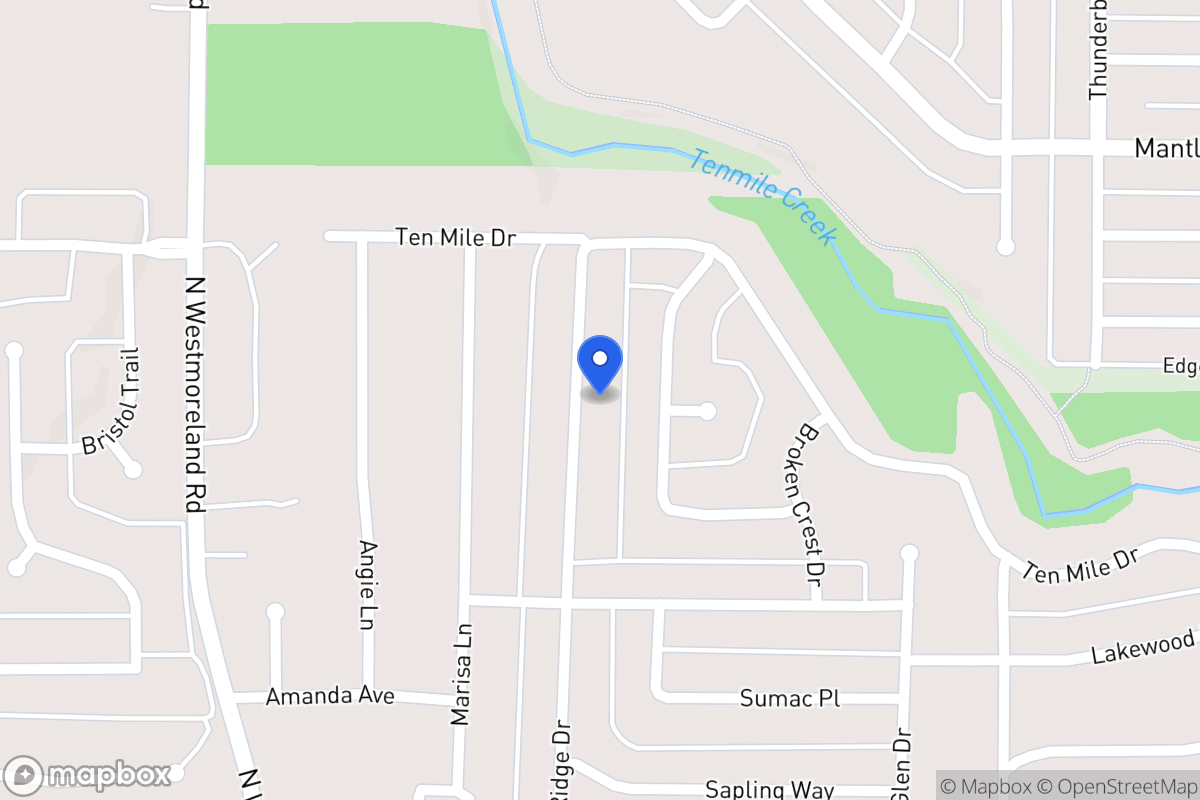 Map of 1100 Canyon Ridge Dr