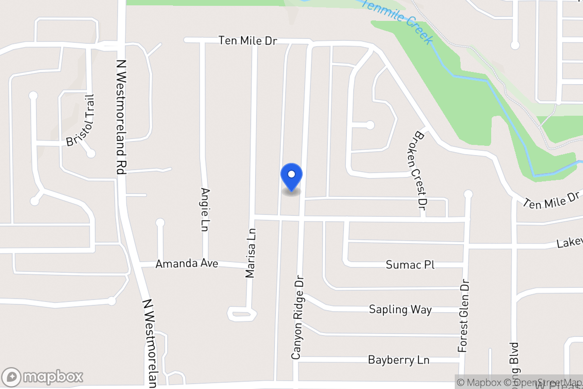 Map of 1005 Canyon Ridge Dr