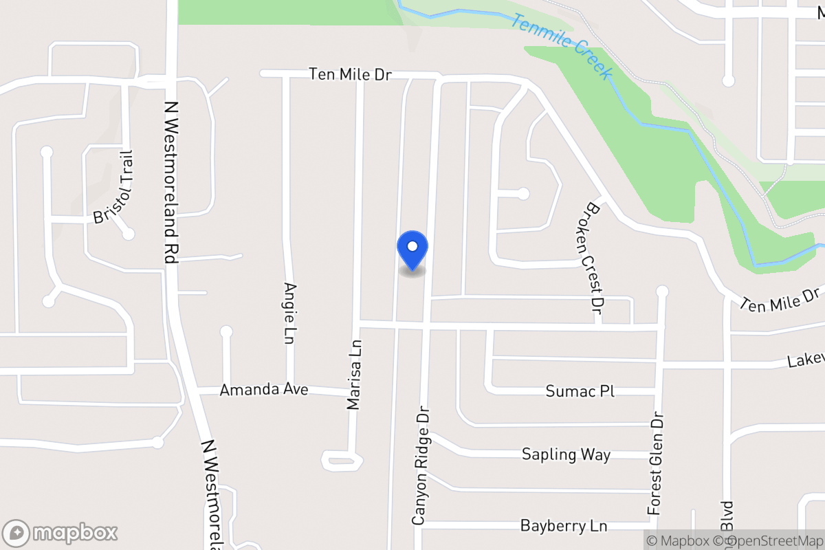Map of 1009 Canyon Ridge Dr
