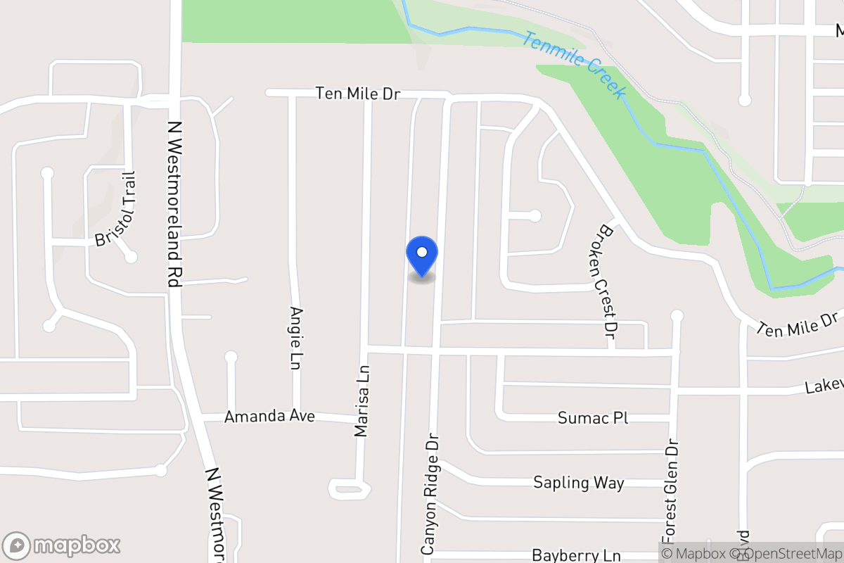 Map of 1013 Canyon Ridge Dr
