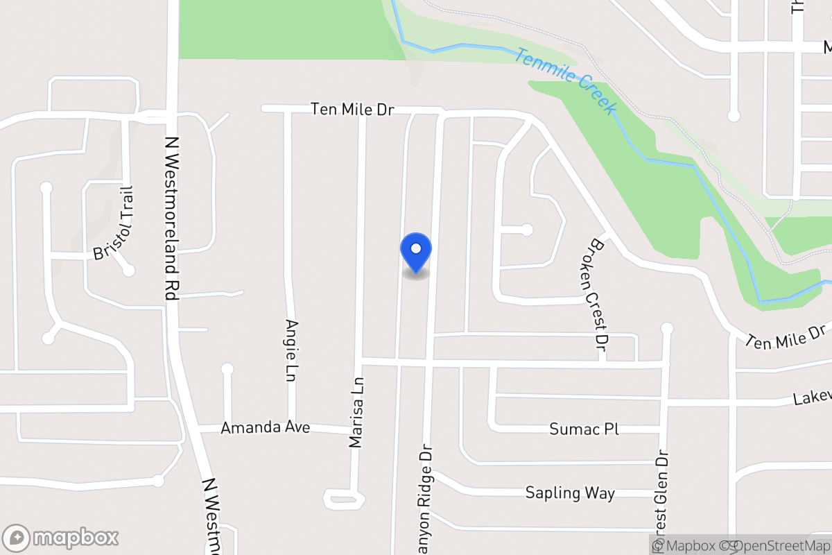 Map of 1017 Canyon Ridge Dr