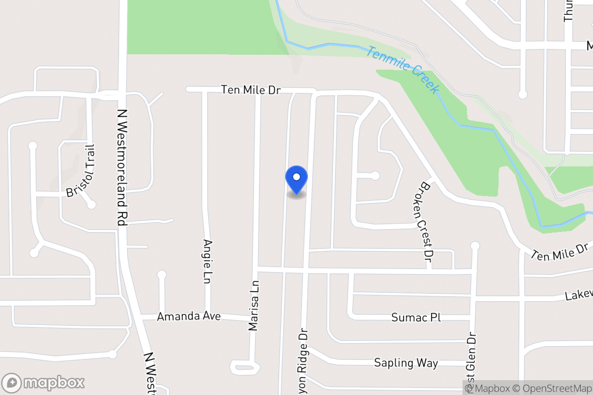 Map of 1021 Canyon Ridge Dr
