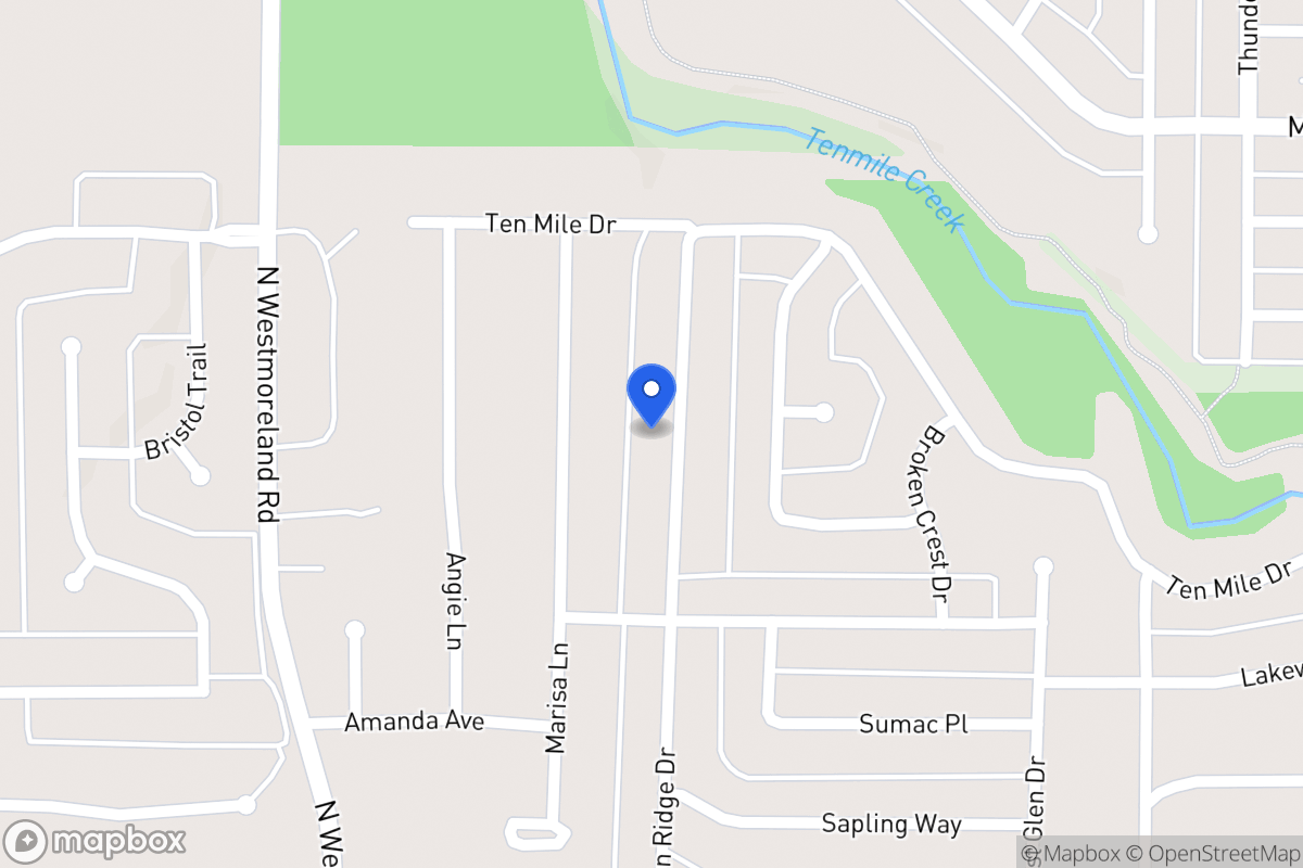 Map of 1025 Canyon Ridge Dr