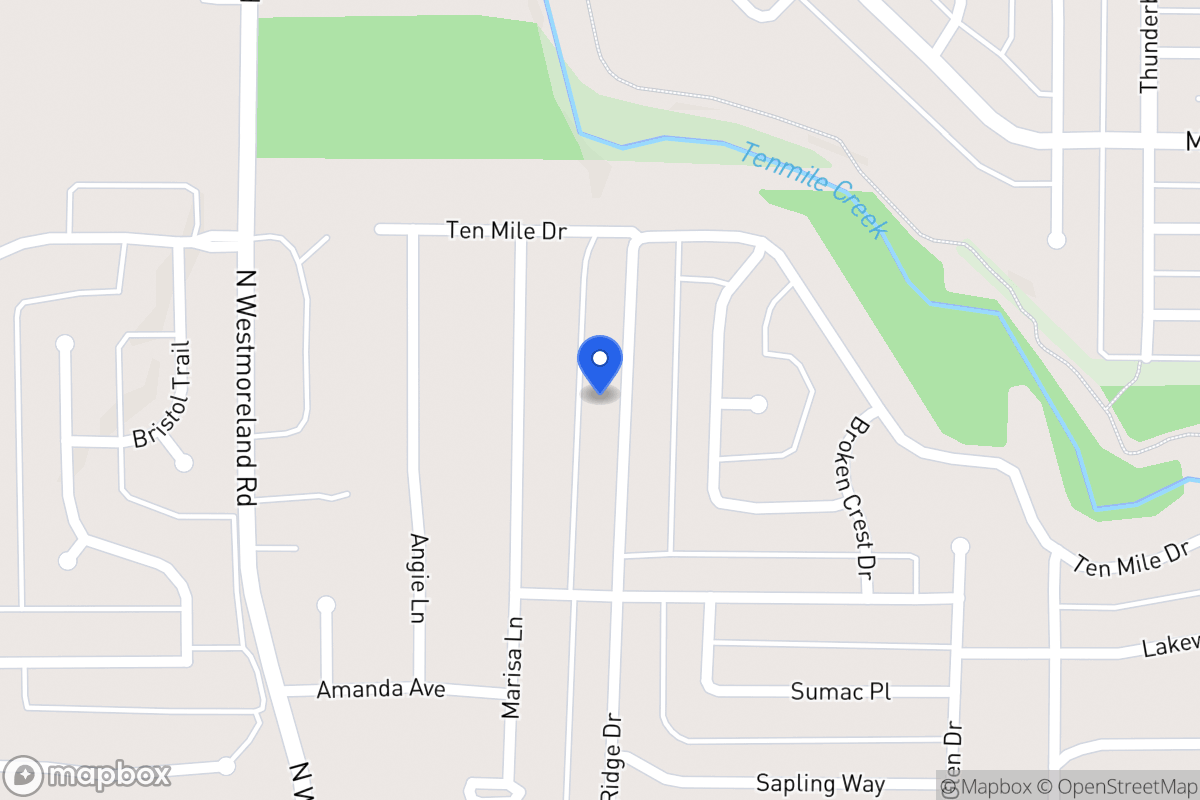 Map of 1101 Canyon Ridge Dr