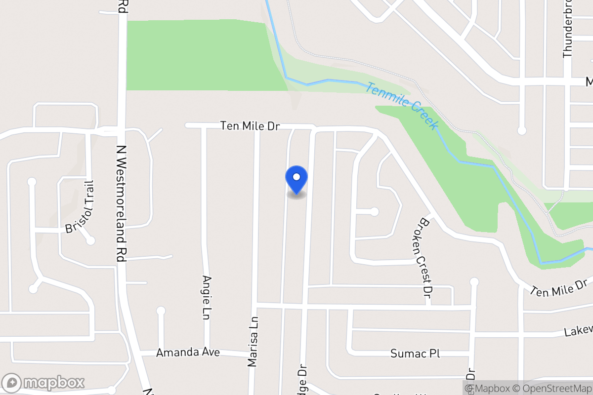 Map of 1105 Canyon Ridge Dr