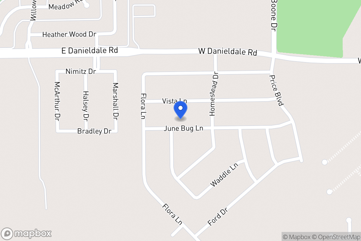 Map of 1017 June Bug Ln