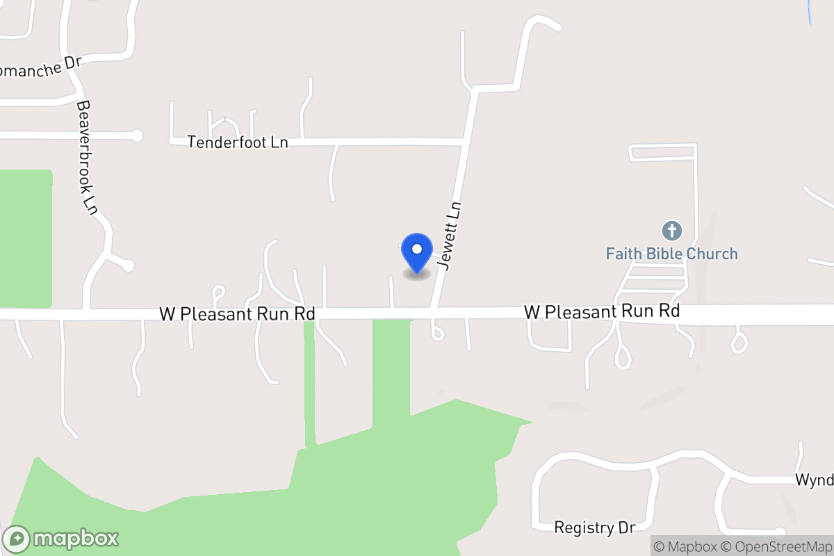 Map of 1601 W Pleasant Run Rd