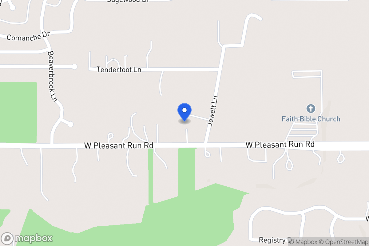 Map of 1605 W Pleasant Run Rd