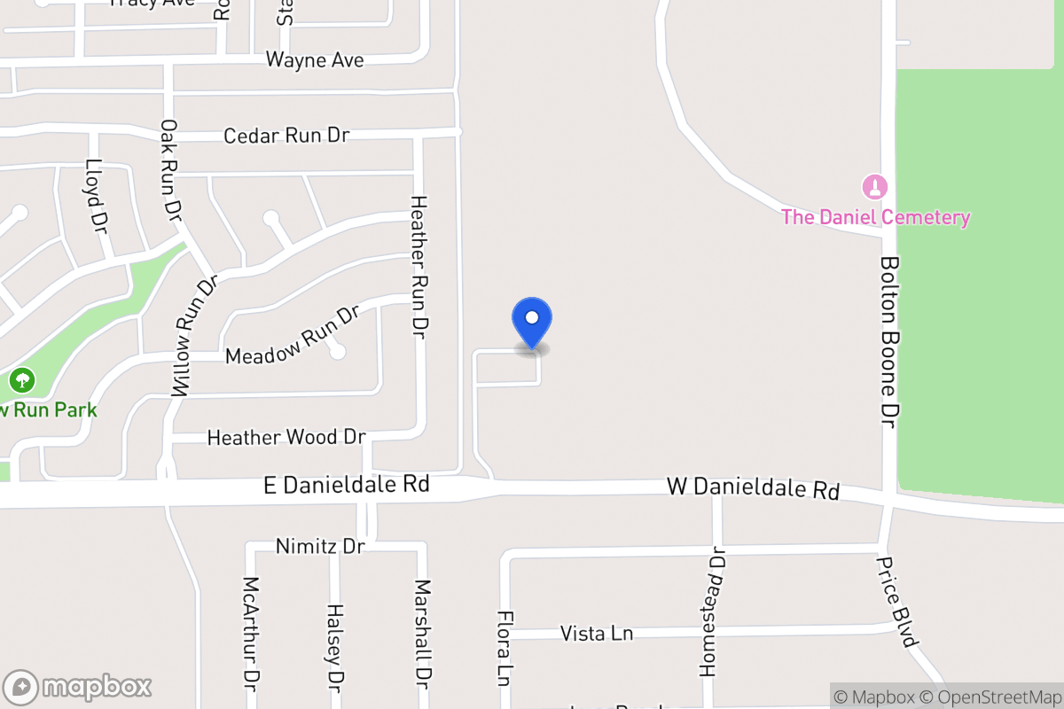 Map of 1001 Danieldale Rd