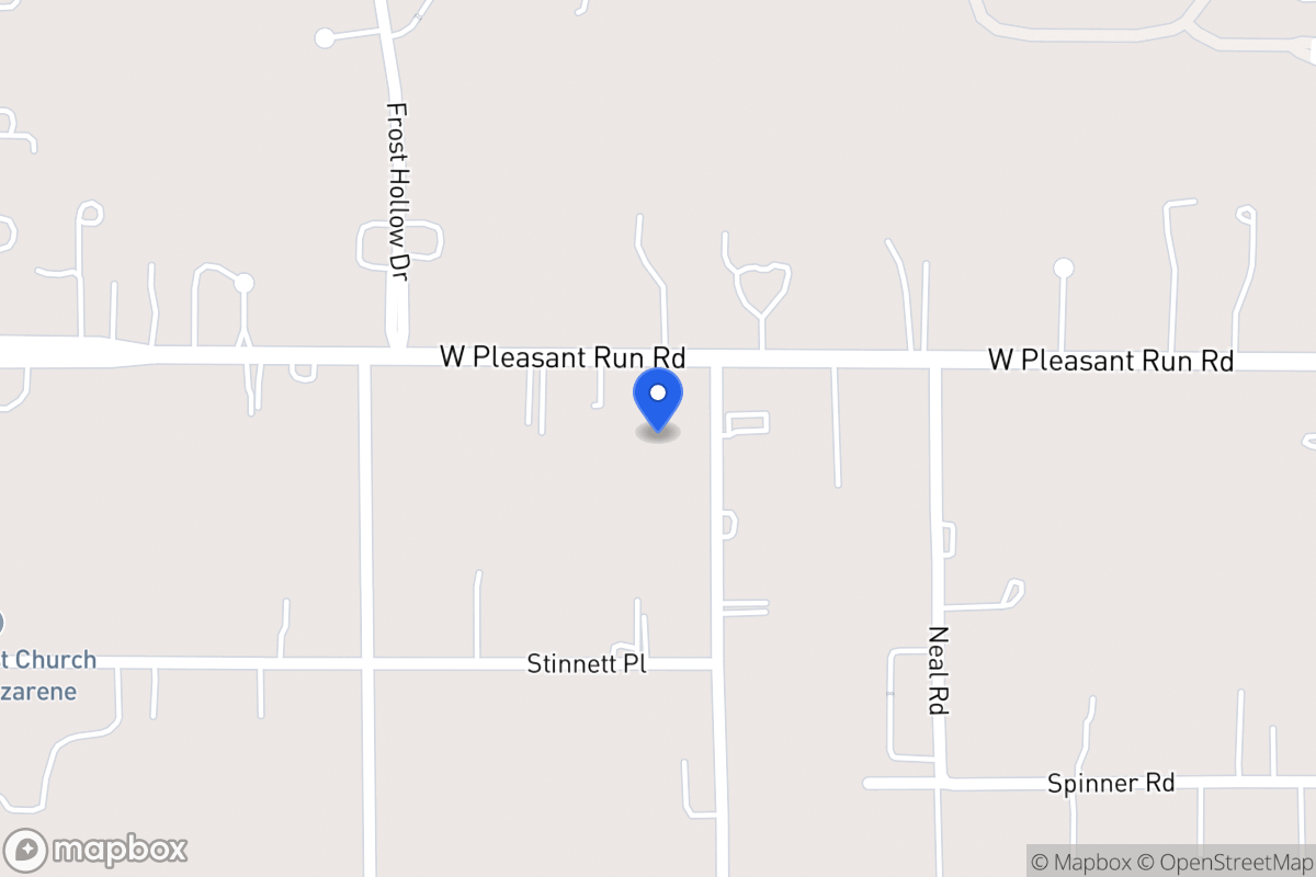 Map of 1104 W Pleasant Run Rd