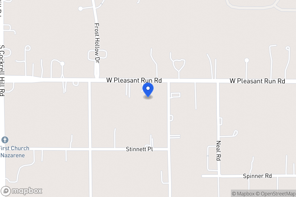 Map of 1108 W Pleasant Run Rd