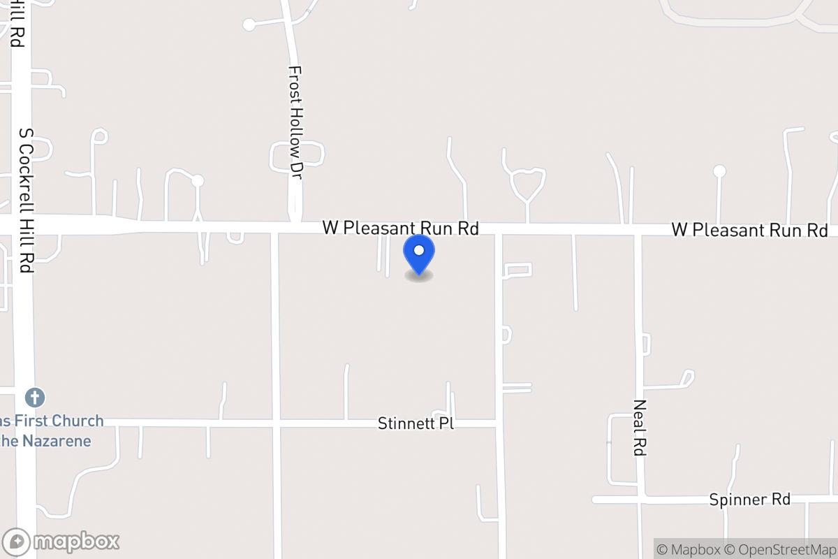 Map of 1112 W Pleasant Run Rd