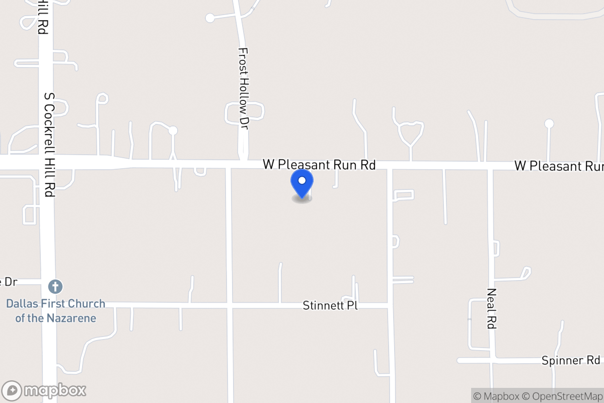 Map of 1120 W Pleasant Run Rd