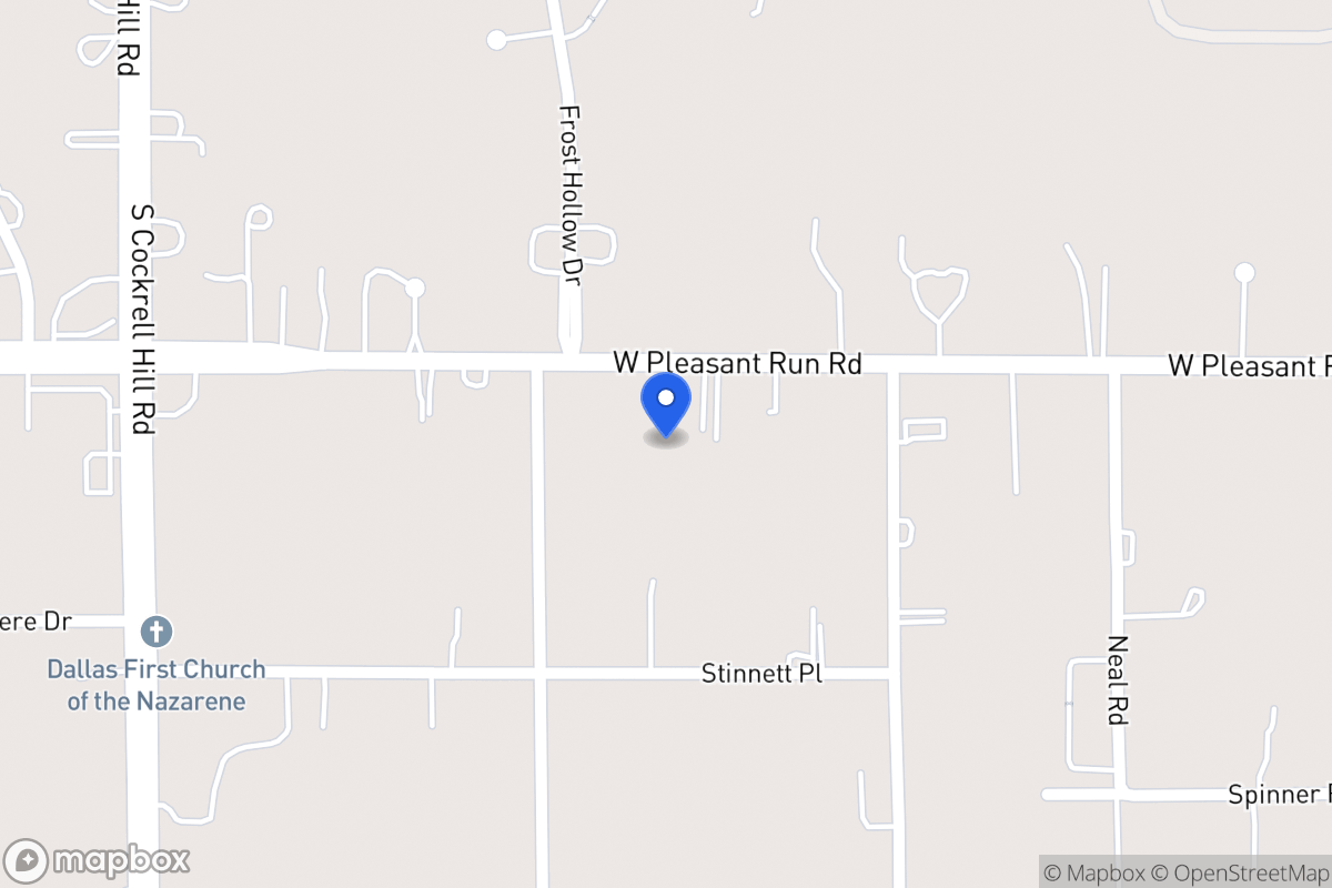 Map of 1124 W Pleasant Run Rd