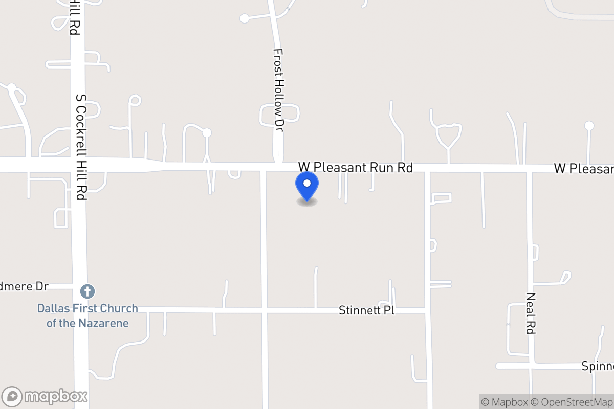 Map of 1128 W Pleasant Run Rd