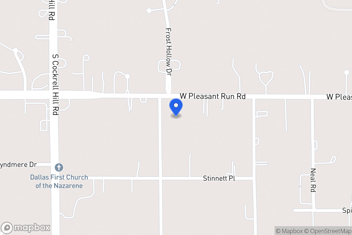Map of 1132 W Pleasant Run Rd