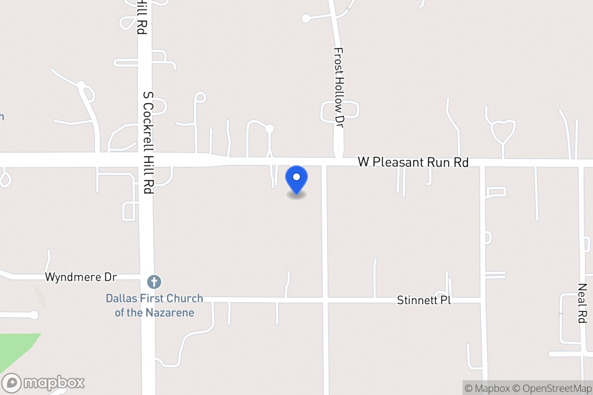 Map of 1204 W Pleasant Run Rd