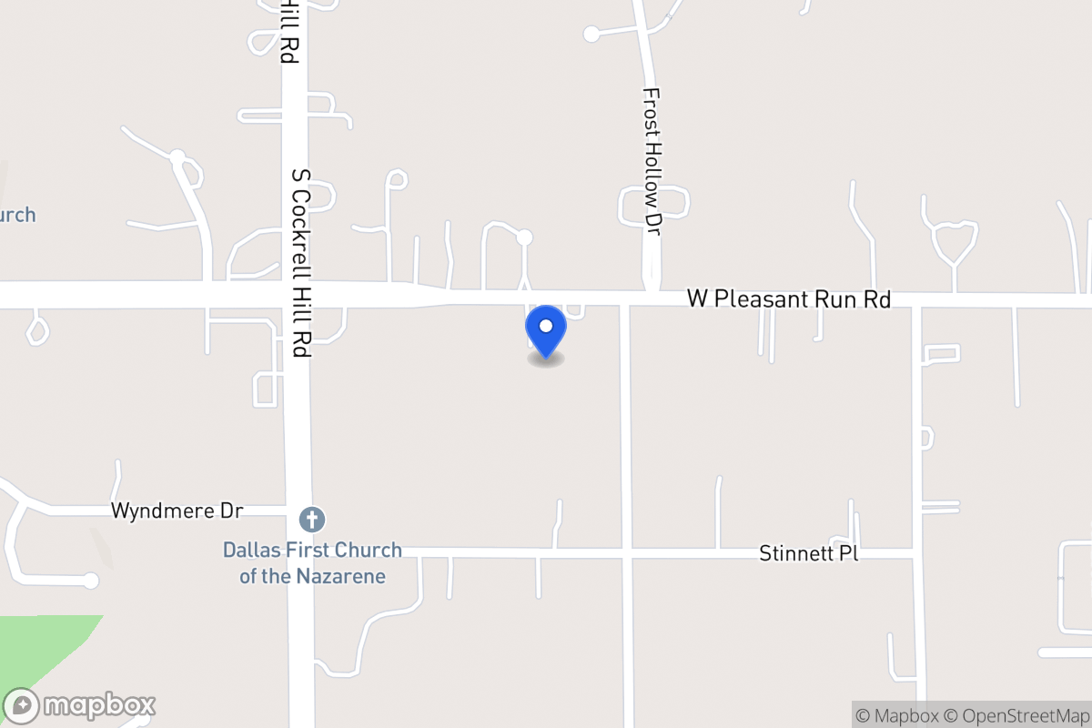 Map of 1208 W Pleasant Run Rd