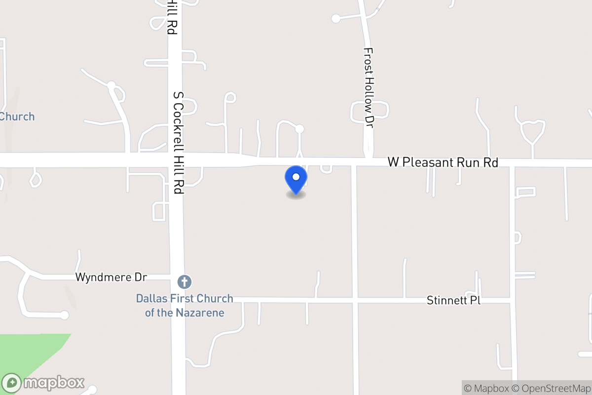 Map of 1212 W Pleasant Run Rd