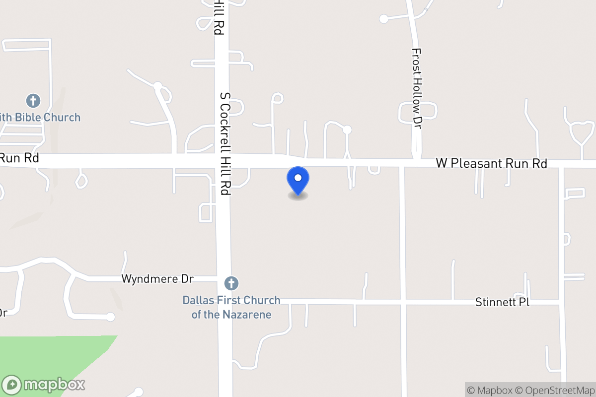 Map of 1224 W Pleasant Run Rd