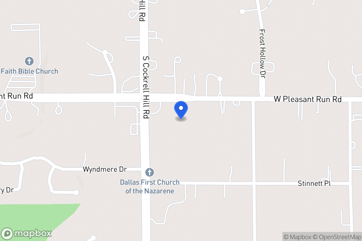 Map of 1228 W Pleasant Run Rd