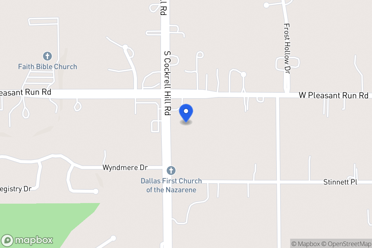 Map of 1236 W Pleasant Run Rd