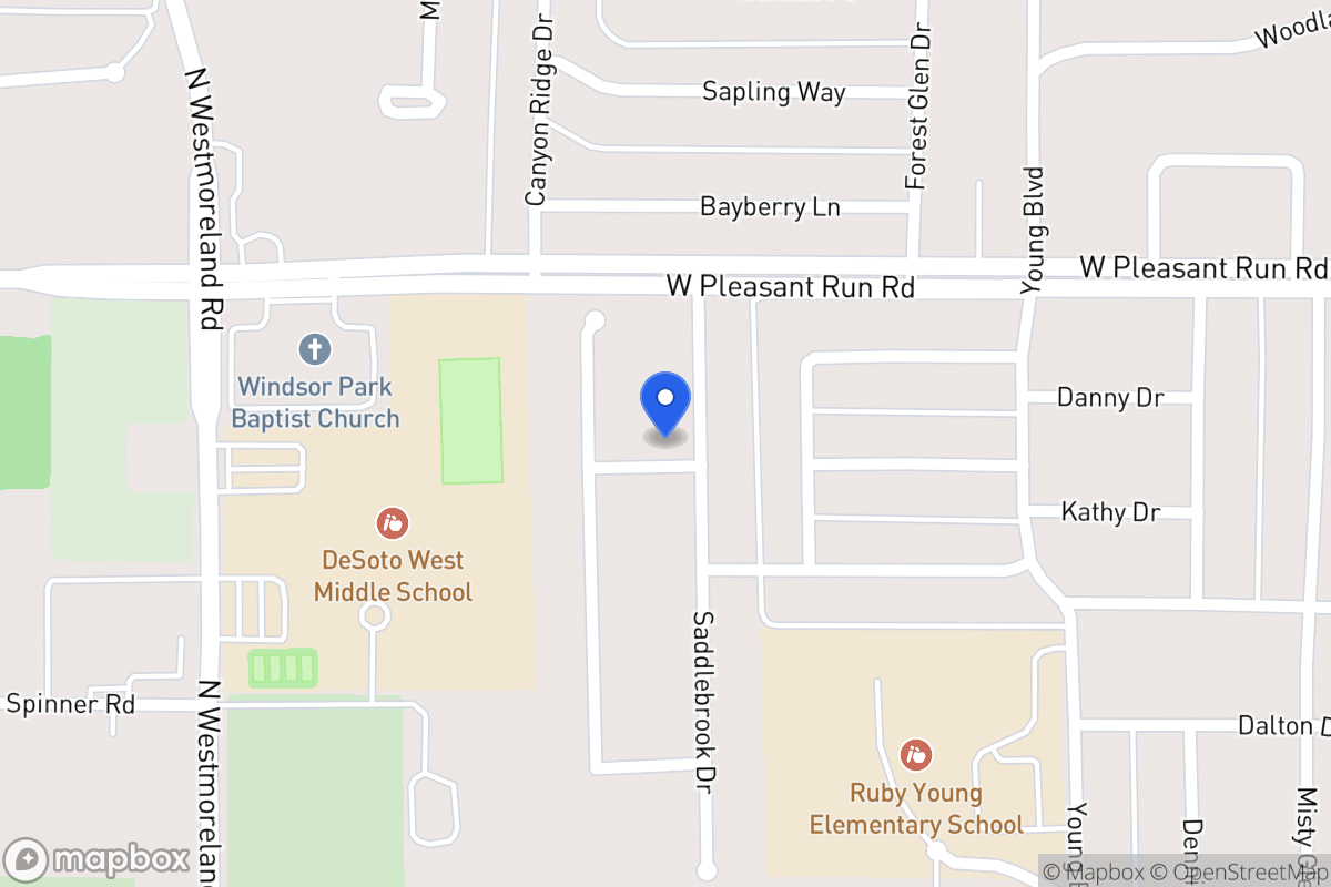 Map of 817 Saddlebrook Dr