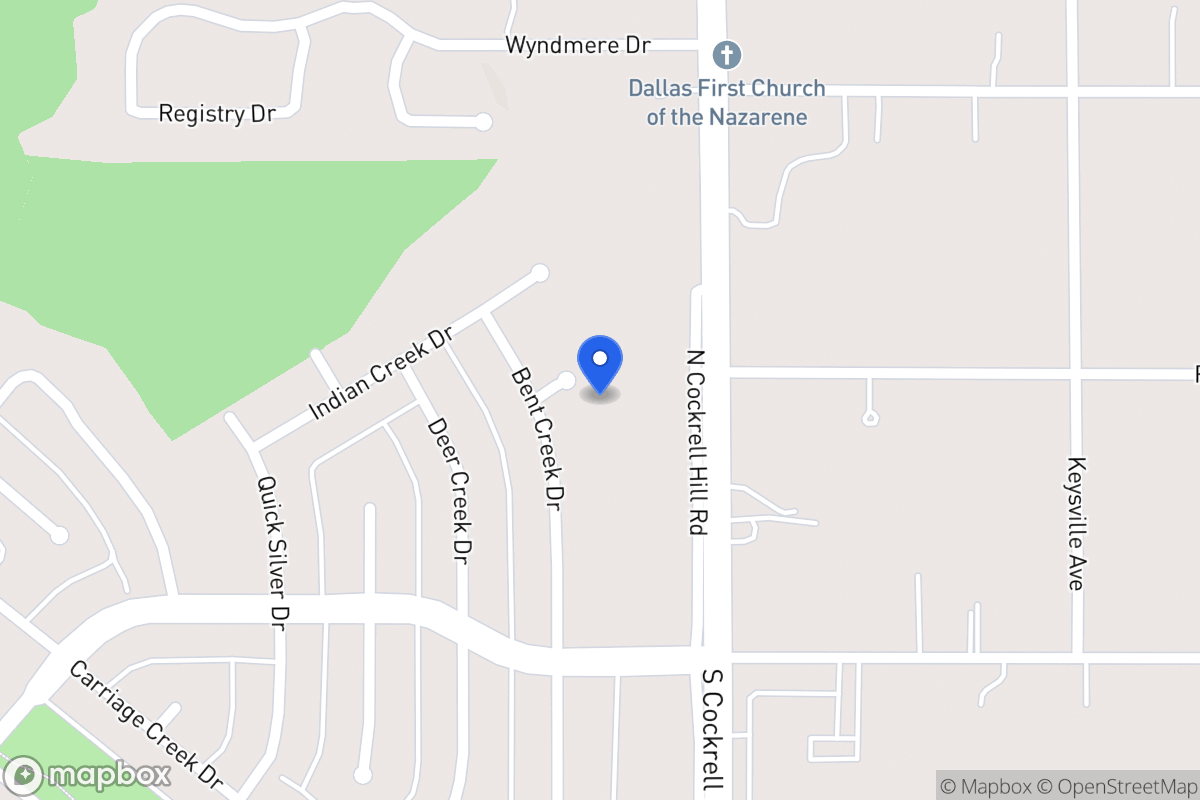 Map of 640 Bent Creek Cir