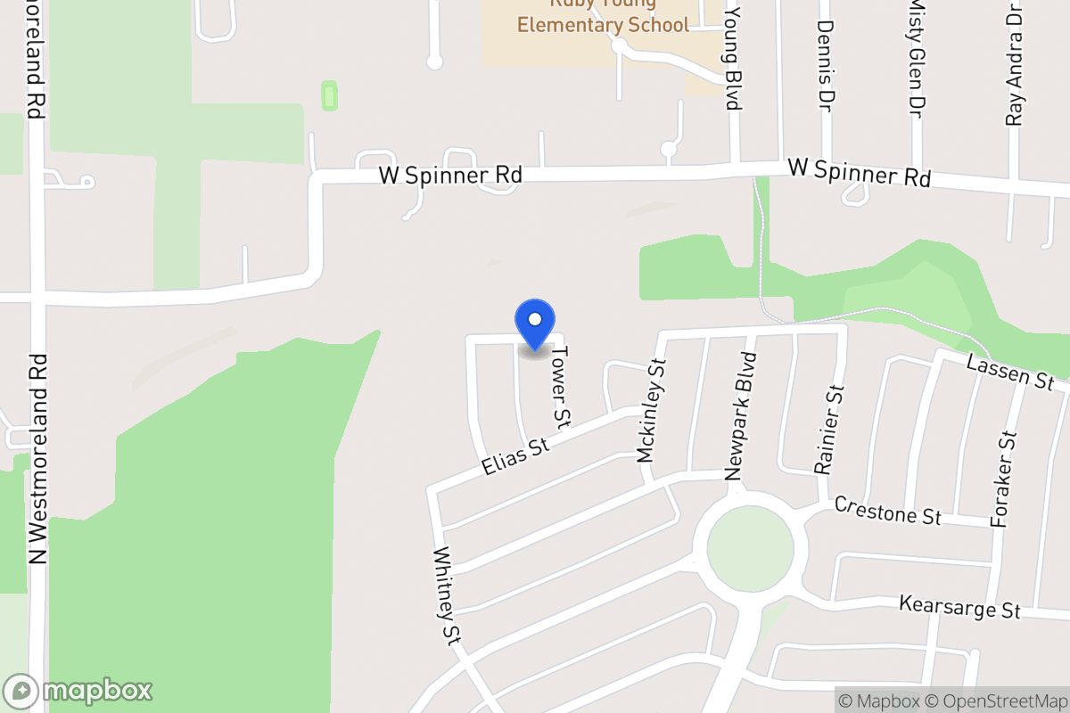 Map of 421 Tower St