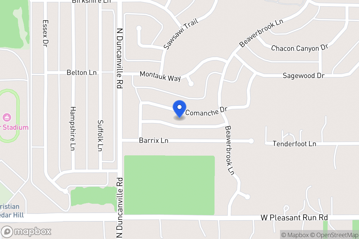 Map of 1924 Comanche Dr