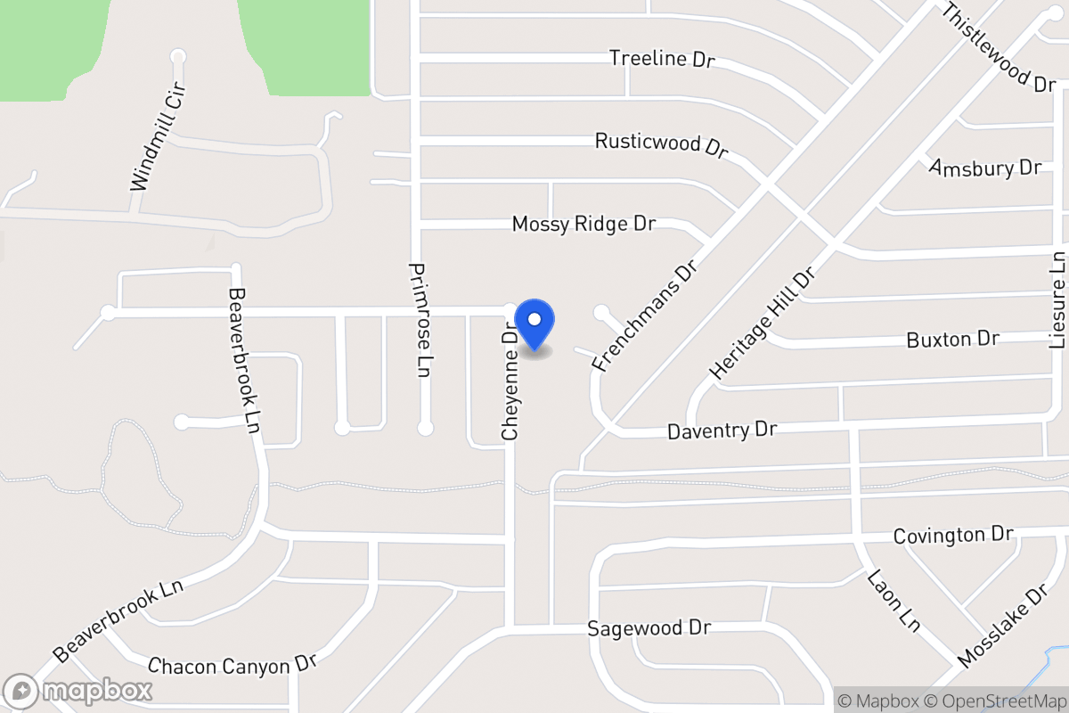 Map of 1216 Cheyenne Dr
