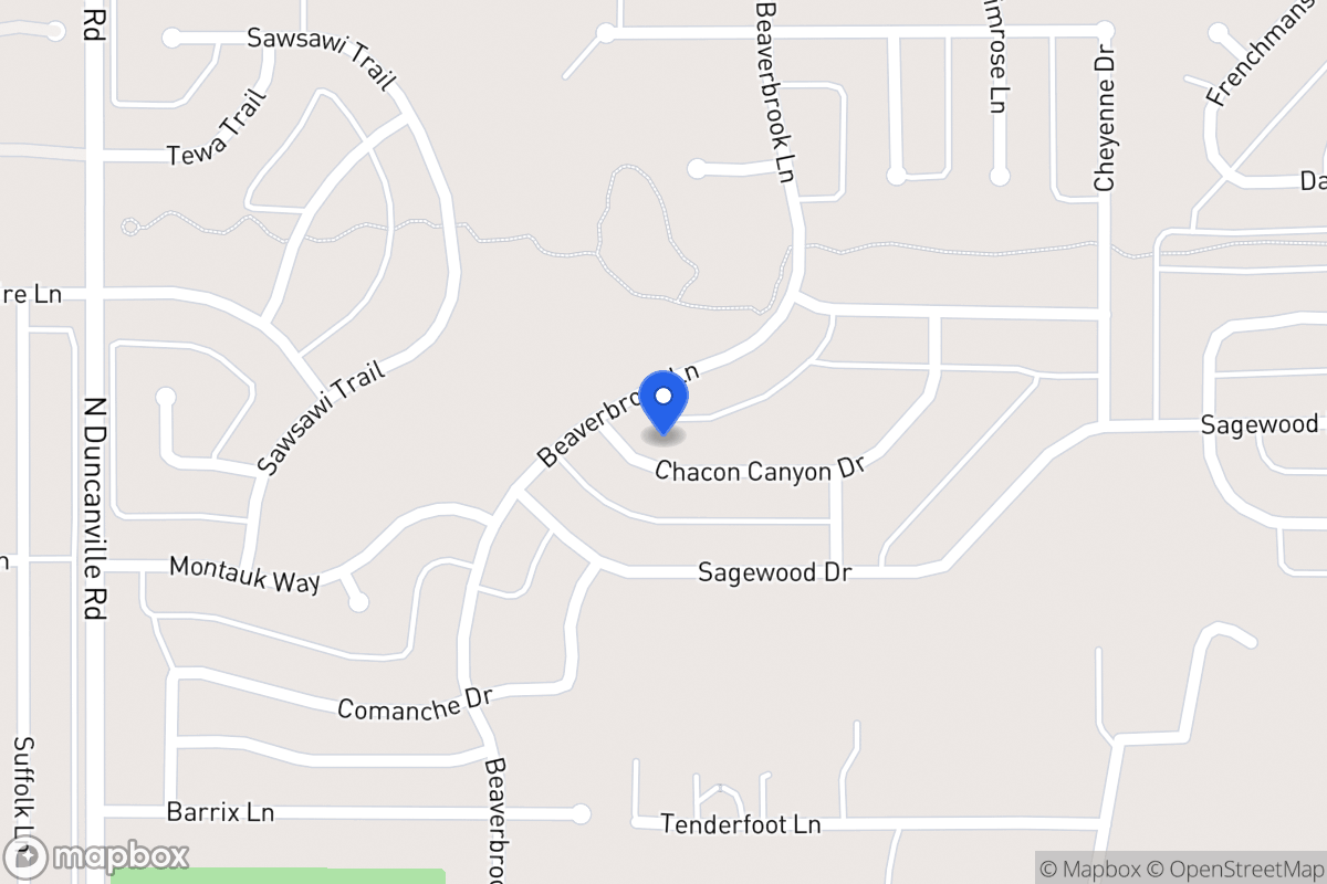 Map of 1721 Chacon Canyon Dr