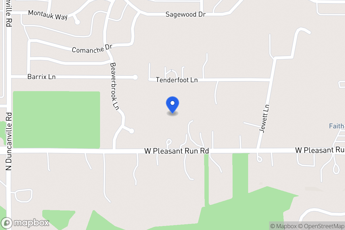 Map of 1721 W Pleasant Run Rd