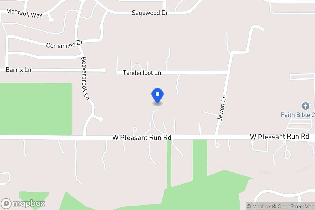 Map of 1709 W Pleasant Run Rd