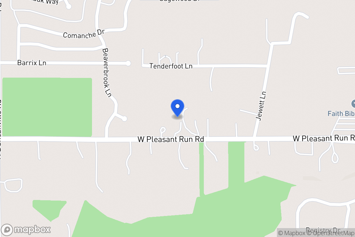 Map of 1715 W Pleasant Run Rd